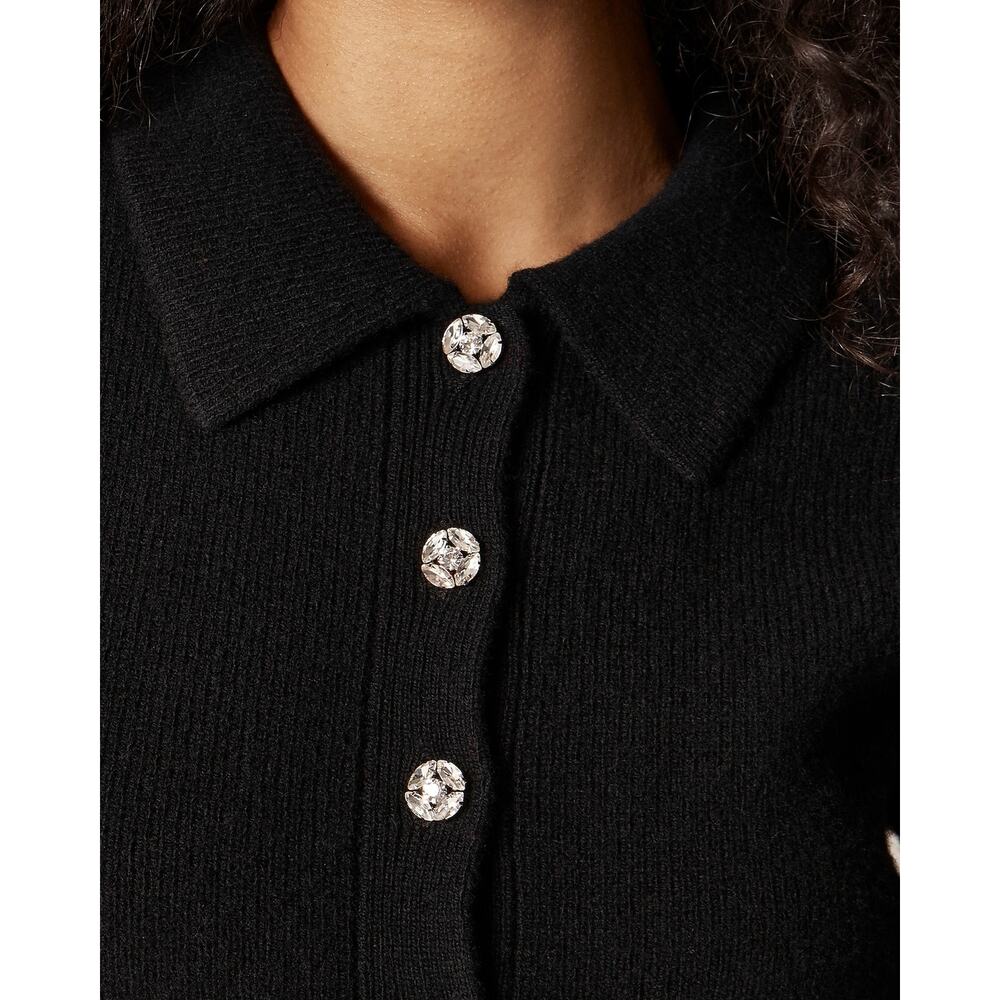 J. Crew Milano Stitch Cinched Waist Cardigan with Embellished Buttons Size S NWT - Picture 6 of 10